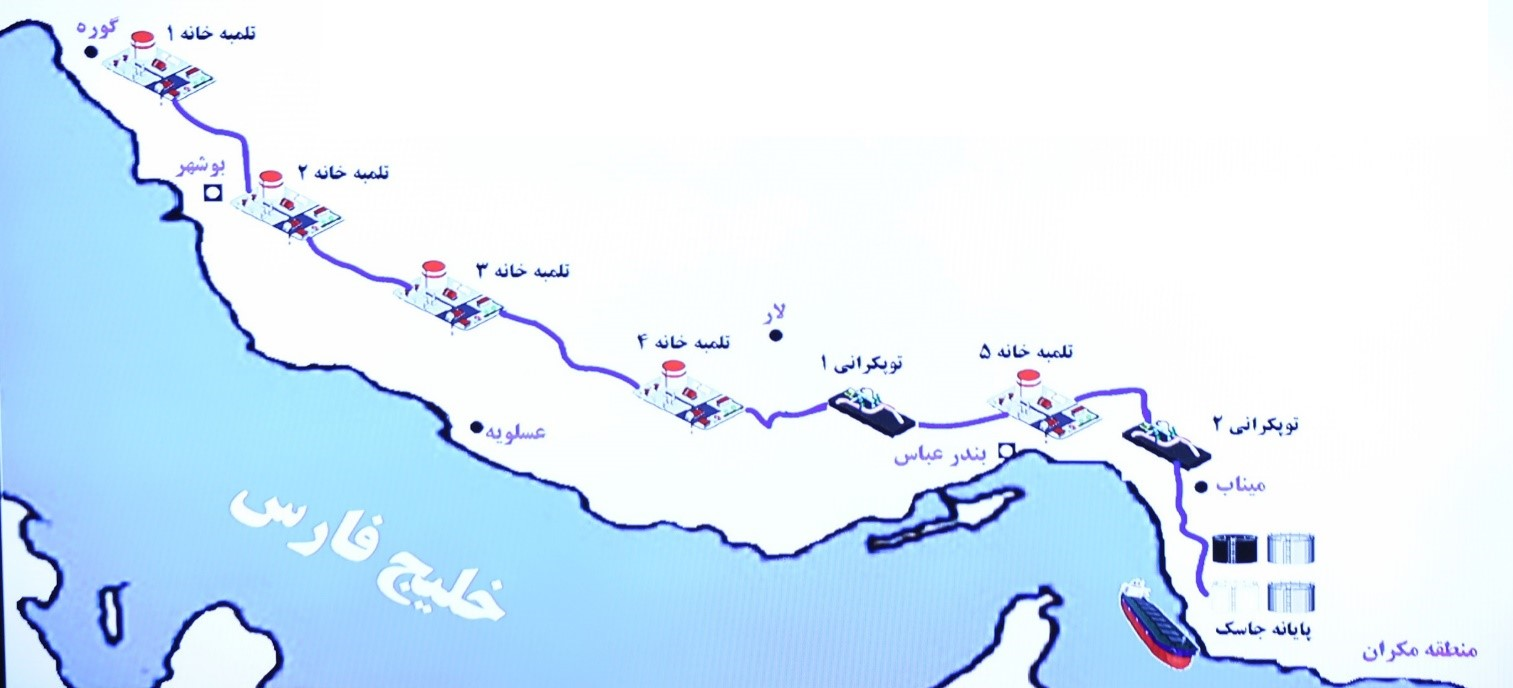 ایران تنگه هرمز را دور زد / افتتاح خط لوله نفت گوره به جاسک