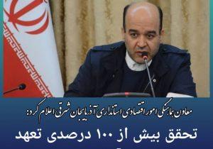 تحقق بیش از ۱۰۰ درصدی تعهد اشتغال در آذربایجان‌شرقی